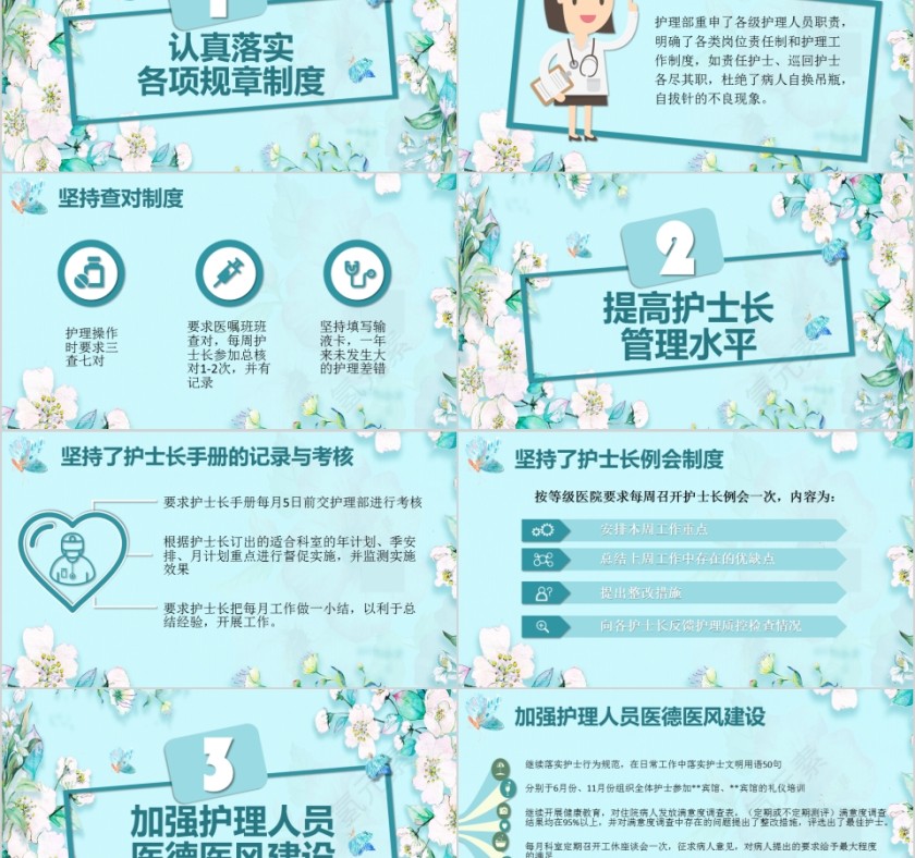 护士长年终述职报告PPT第2张