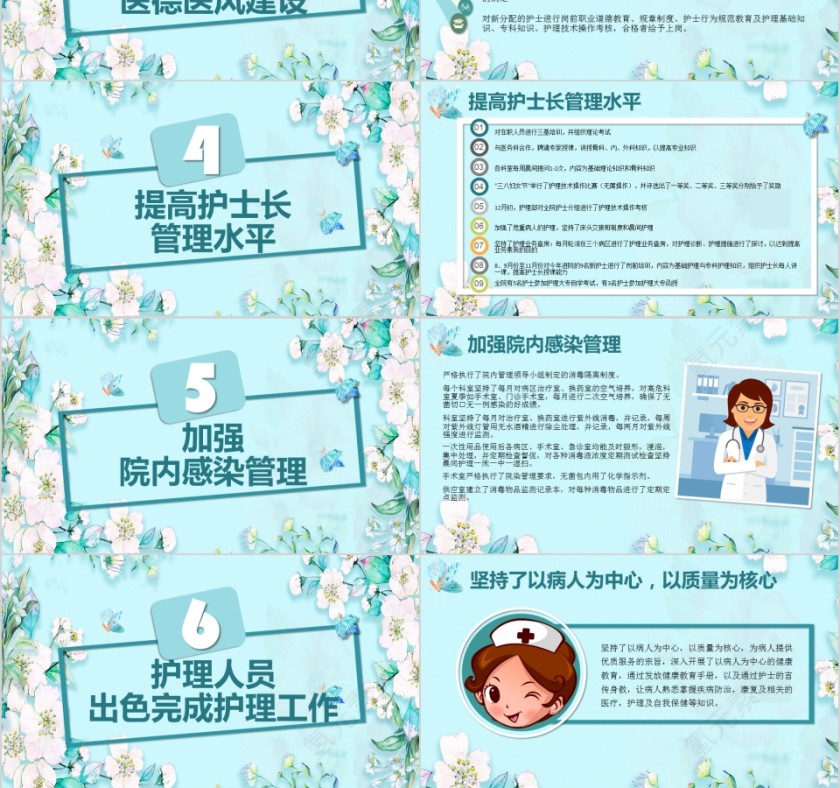 护士长年终述职报告PPT第3张