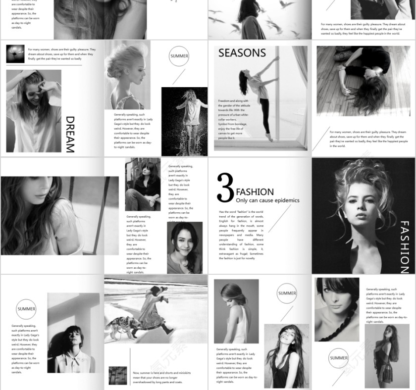 商务欧美ppt模板简约2019高端大气 商业工作汇报时尚极简风素材第3张