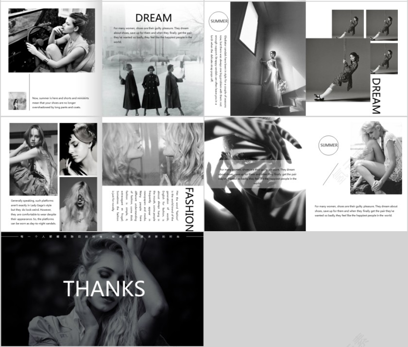 商务欧美ppt模板简约2019高端大气 商业工作汇报时尚极简风素材第4张