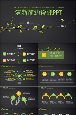 精美清新简约说课PPT