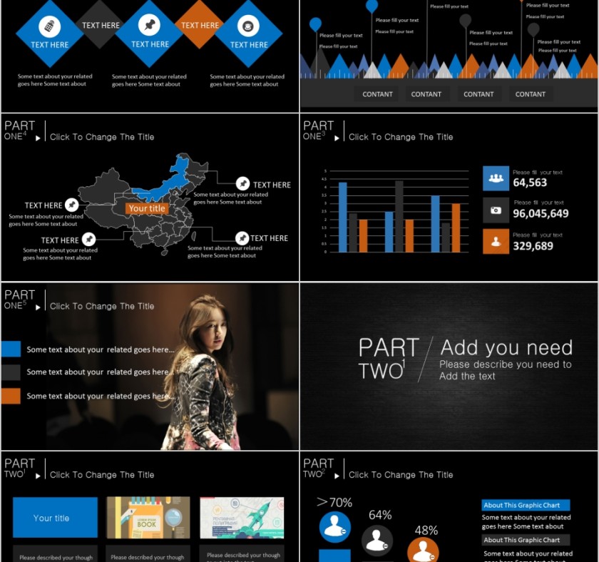商务欧美ppt模板简约2019高端大气 商业工作汇报时尚极简风素材第2张