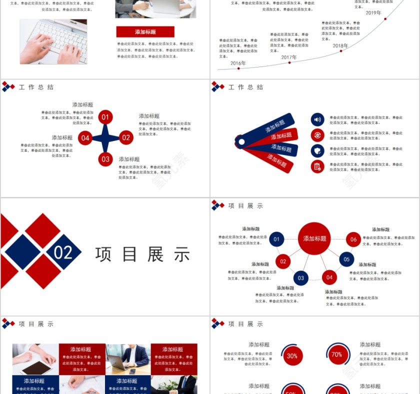年度工作总结工作汇报PPT模板第2张