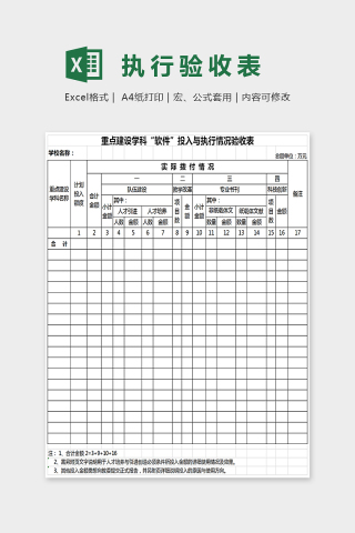 简单精美执行验收麦Excel