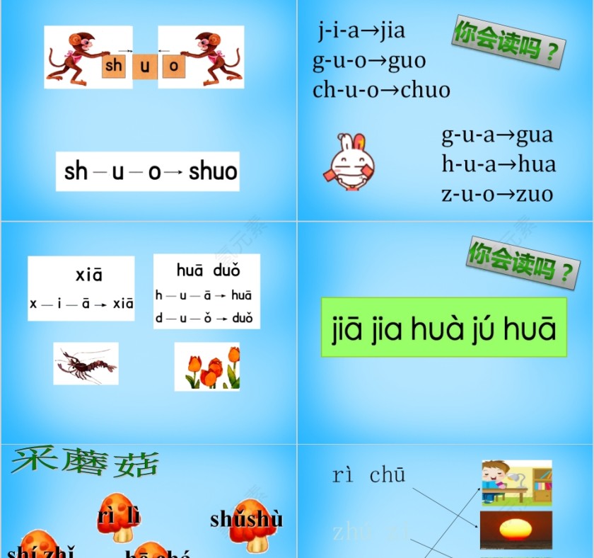 小学生汉语文拼音PPT课件 第7张