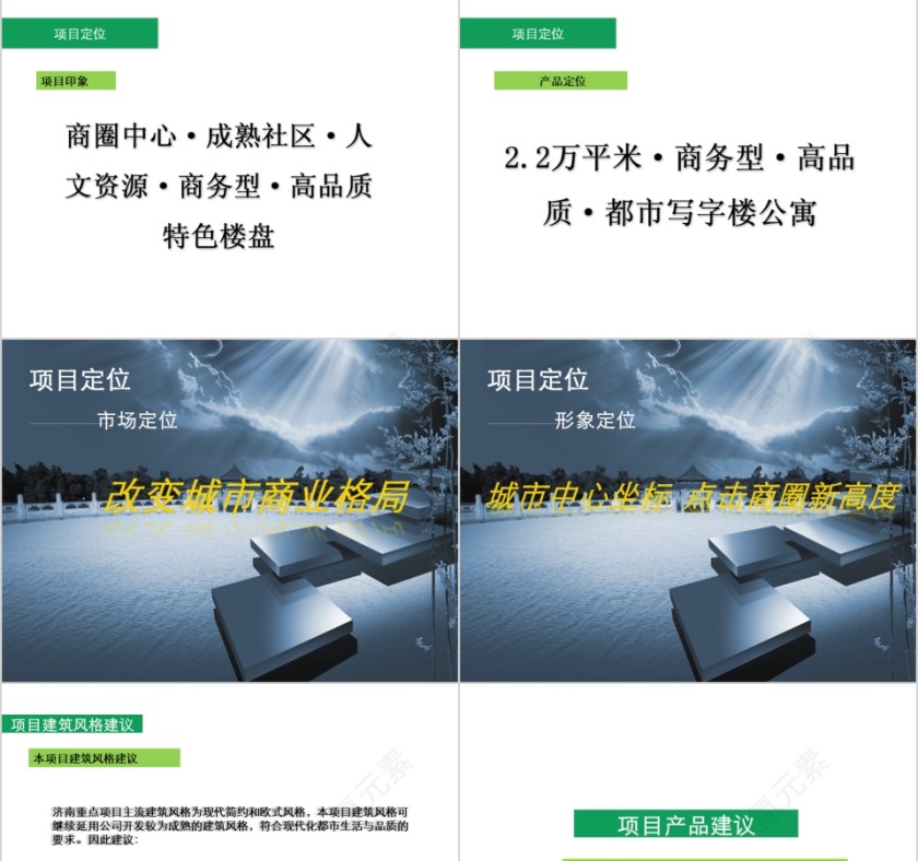 绿色简约房地产前期定位报告ppt第11张
