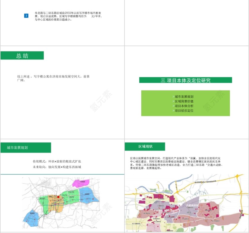 绿色简约房地产前期定位报告ppt第6张