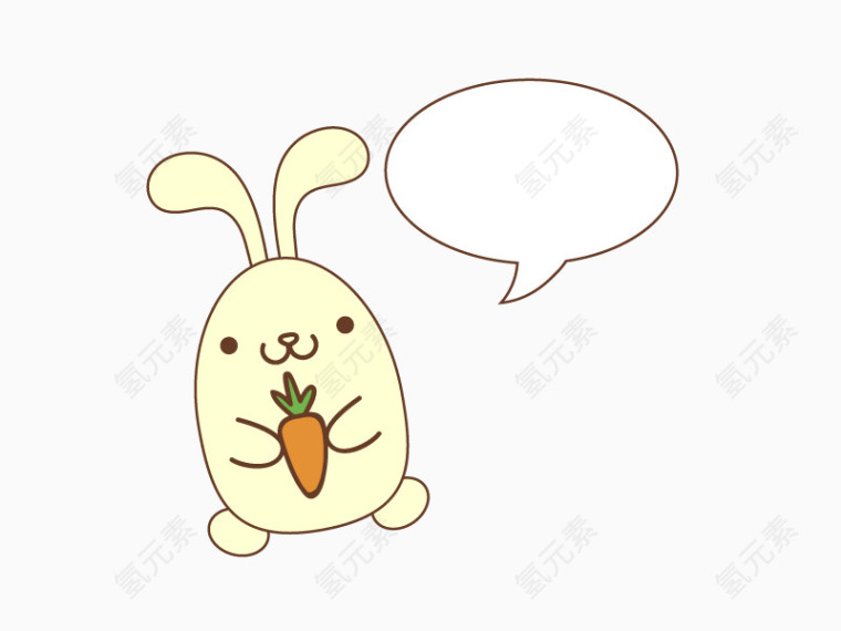 小兔子卡通矢量素材