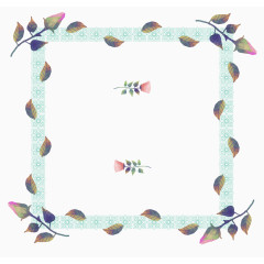 清新树叶画框