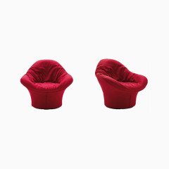 个性红色单人沙发