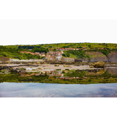 英国惠特比罗宾汉湾海滩六