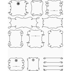 欧式不规则边框装饰元素