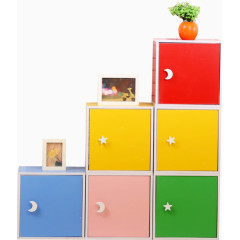 彩色书架 书柜 柜子