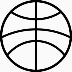 球篮球运动行程球图标