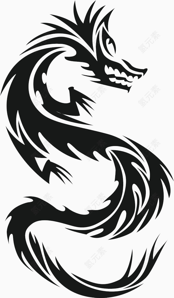 经典龙图案纹样图片
