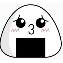 可爱三角饭团表情矢量素材