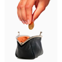 创意往钱包放硬币