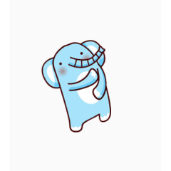 手绘可爱大象