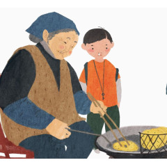 卖早点的老奶奶