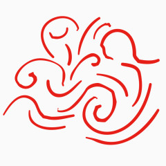 红色不规则花纹