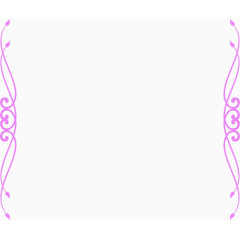 矢量手绘紫色花纹边框
