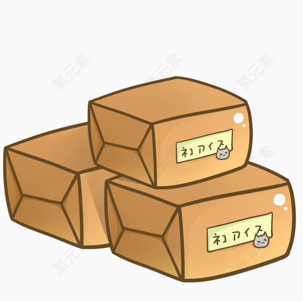 卡通纸箱图标