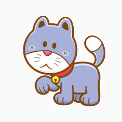 卡通手绘动物招手猫