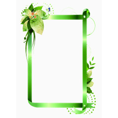 鲜花绿叶花框花边