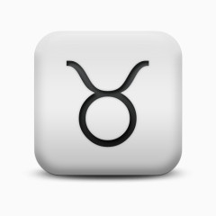 磨砂白广场图标文化占星术金牛座文化偶像