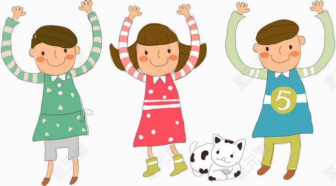 卡通手绘人物儿童