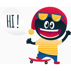 矢量打招呼的人物