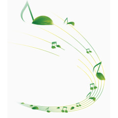 音符乐符绿叶
