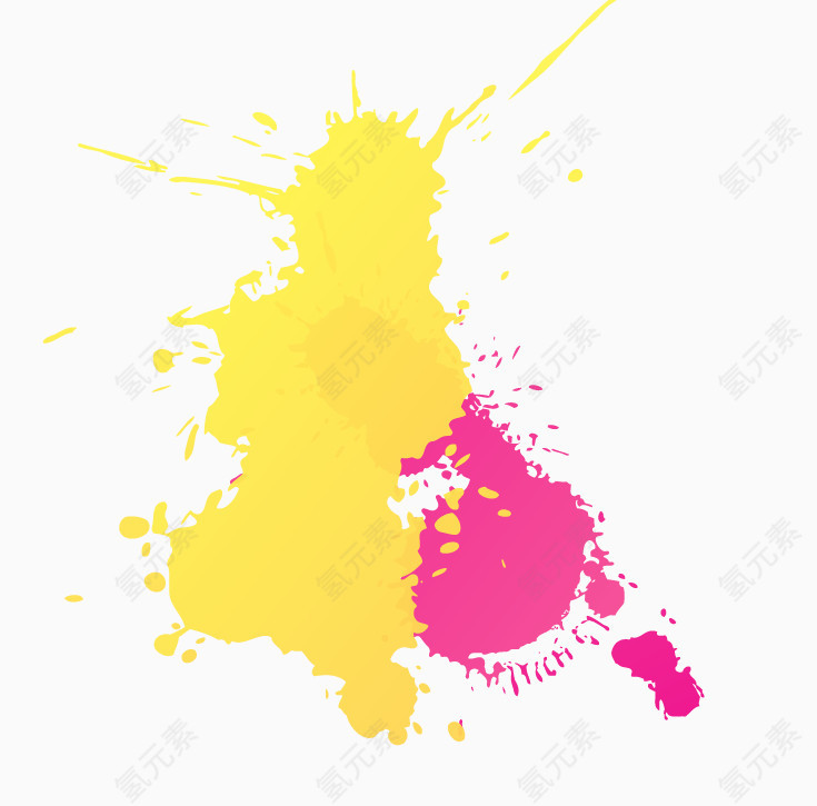 双色墨迹
