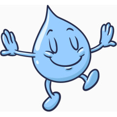 可爱的水滴表情动作