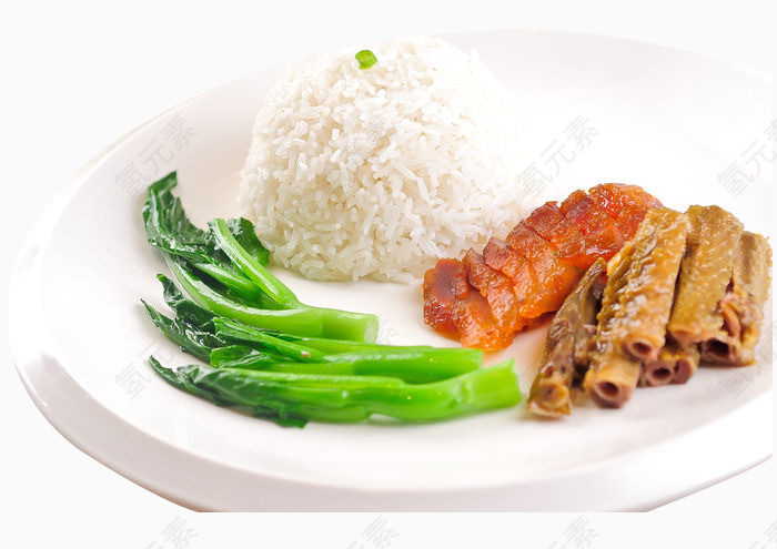 卤烧双拼饭
