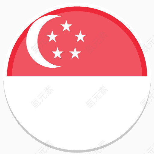 新加坡平圆世界国旗图标集