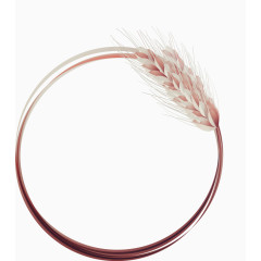 紫色小麦圆形边框