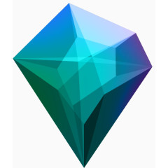 蓝色几何切割体