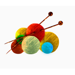 油画毛线球