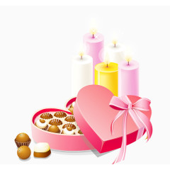 爱心巧克力蜡烛