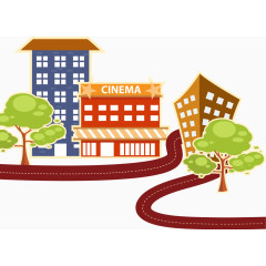 卡通城市建筑
