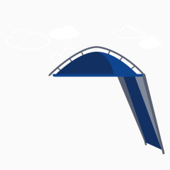 白云帐篷矢量素材图