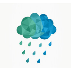 几何形下雨的云朵图片