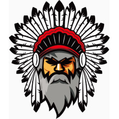 部落首领酋长头部形象