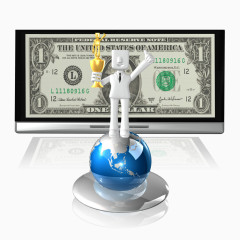 3d小人标志商务风格