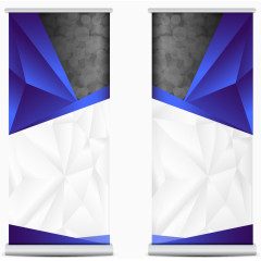 矢量商务易拉宝展架素材