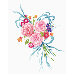 淡雅水彩花