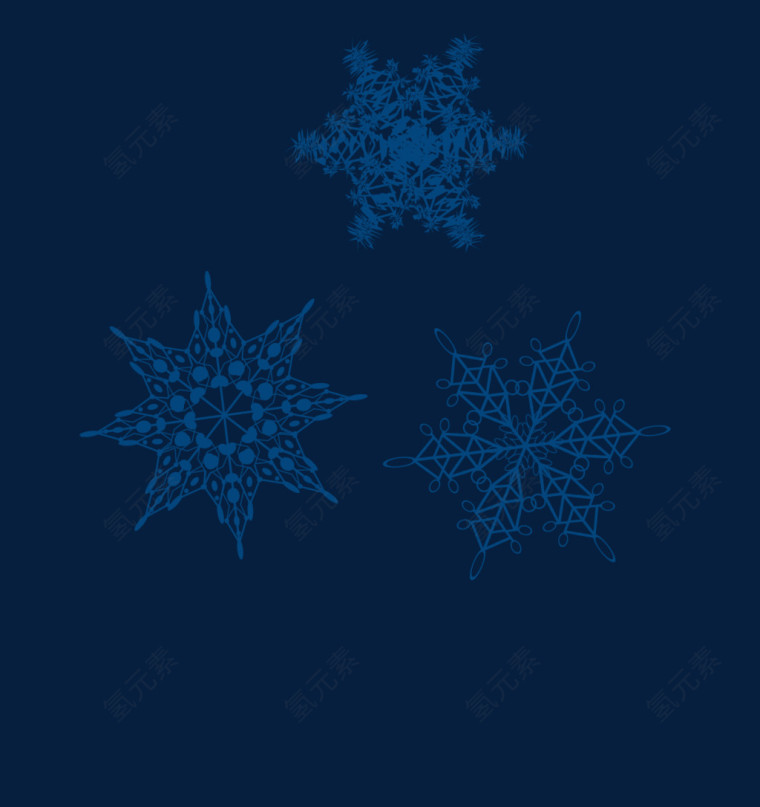 蓝色雪花