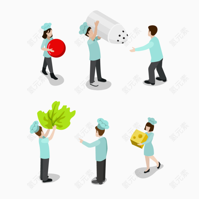 卡通工作人物