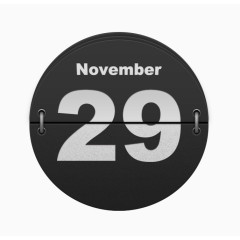 黑色高端日历图标ICON设计PSD